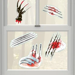Party City A Nightmare On Elm Street Vinyl Decals, 5Pc| Window & Wall Décor