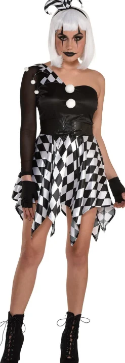 New Adult Bad Jester Costume Women Sexy