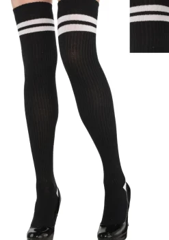 Discount Adult Black & White Knee Socks Tights