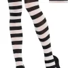 New Adult Black & White Striped Tights Tights
