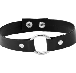 Best Adult Black Choker With O-Ring Jewelry