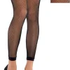 Cheap Adult Black Fishnet Footless Pantyhose Tights