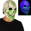 Online Adult Black Light Reactive Radioactive Skull Latex Mask Scary