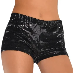 Fashion Adult Black Sequin Hot Short Bodywear