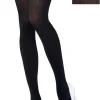 Sale Adult Black Thigh-High Stockings With White Bows Tights