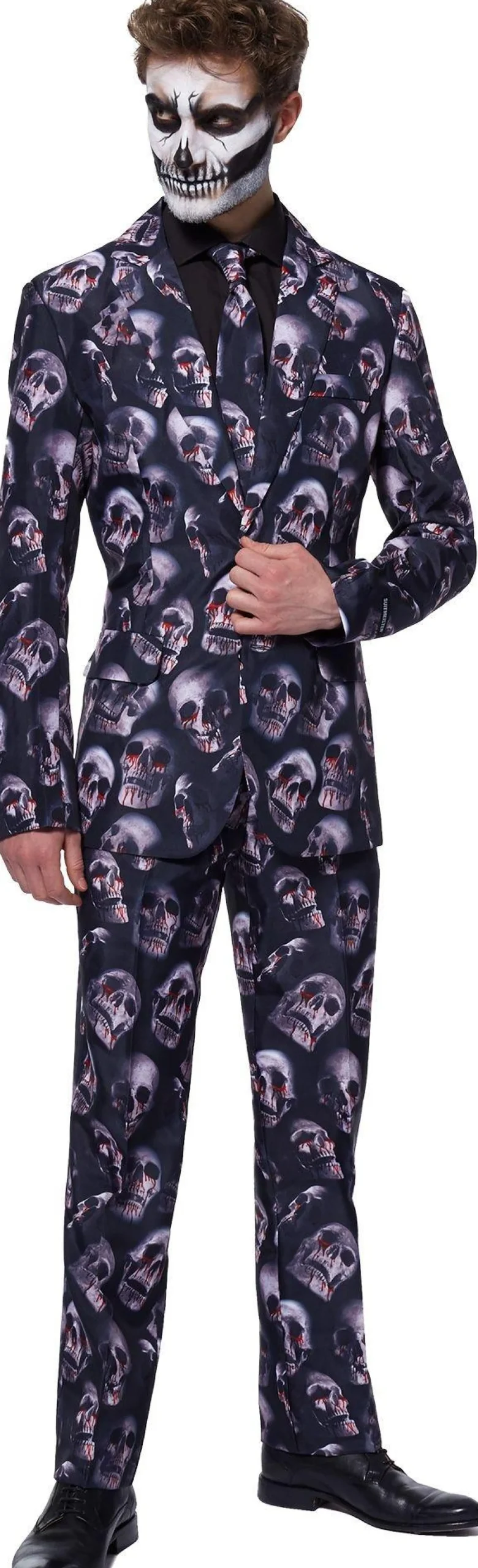 Shop Adult Bloody Skulls Suit Men Scary