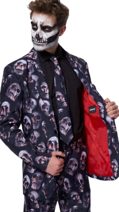 Shop Adult Bloody Skulls Suit Men Scary