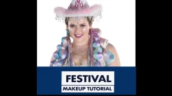 New Adult Blue, Pink & Purple Bubble Braid Clip-In Extensions, 2Pc - Festival Wigs