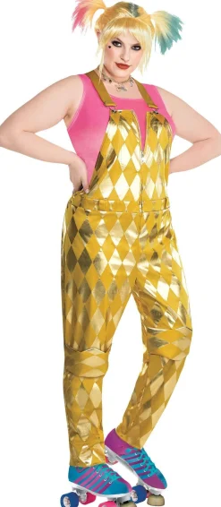 Shop Adult Booby Trap Harley Quinn Costume Plus Size - Birds Of Prey Women Superhero