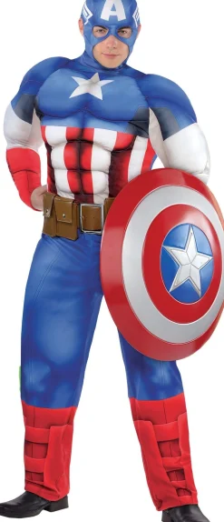 Discount Adult Captain America Muscle Costume Plus Size Plus Size Costumes