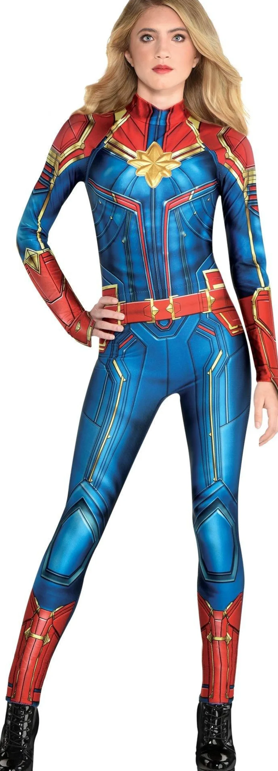 Cheap Adult Captain Marvel Costume - Avengers Infinity Saga Women Superhero