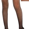 Online Adult Classic Black Fishnet Thigh-High Stockings Tights
