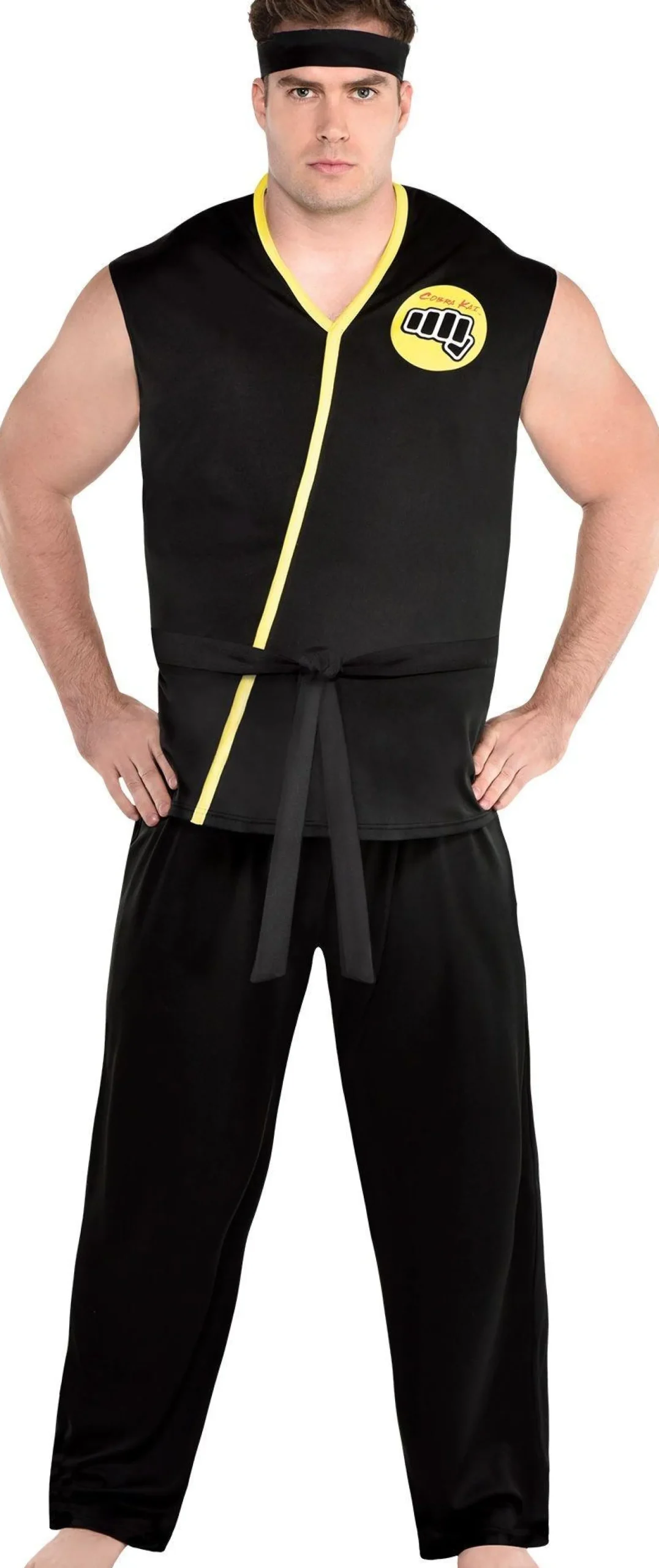 Best Sale Adult Cobra Kai Costume Plus Size Men Decades