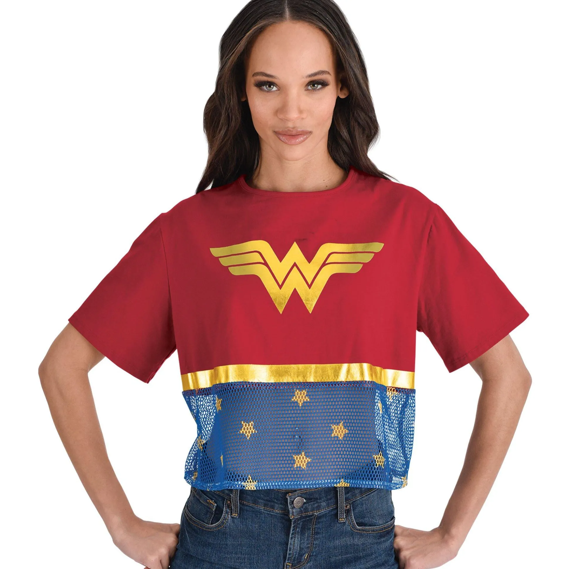 Best Sale Adult Cropped Wonder Woman T-Shirt - Dc Comics Women Superhero