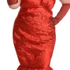 Store Adult Cruella Red Ball Dress Plus Size Costume - Disney Cruella Women Sexy