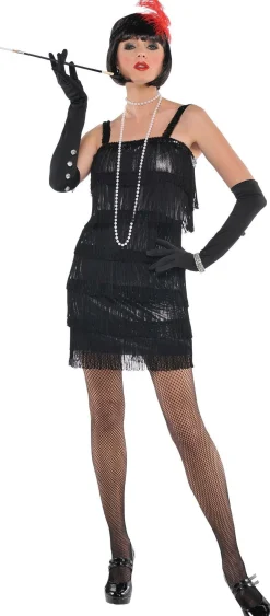 Party City Adult Flashy Flapper Costume|Women 1920S