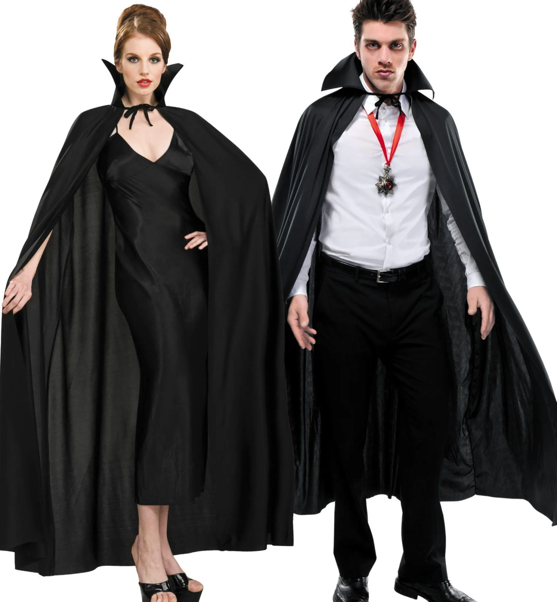 Cheap Adult Full Length Black Cape Men Scary