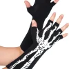Best Sale Adult Glow In The Dark Skeleton Fingerless Gloves Gloves