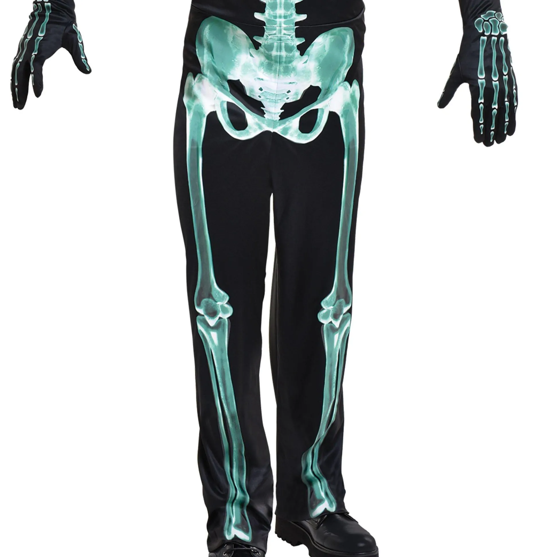 Cheap Adult Glow-In-The-Dark Skeleton Costume Men Scary