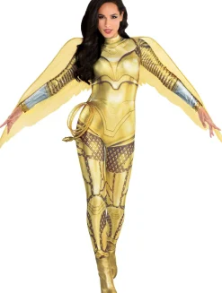 Hot Adult Gold Armor Wonder Woman Costume - Ww 1984 Women Superhero