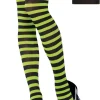 Hot Adult Green & Black Striped Tights Tights