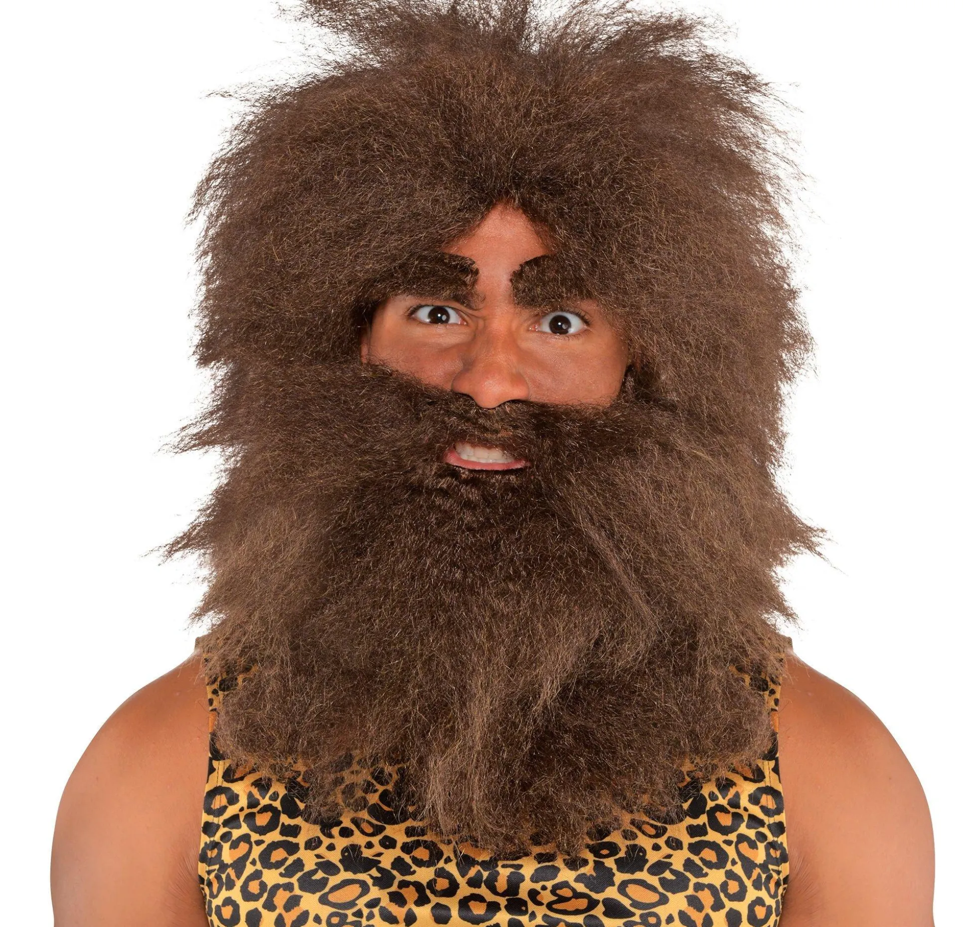 Store Adult Hairy Caveman Costume Accessory Kit Facial Hair