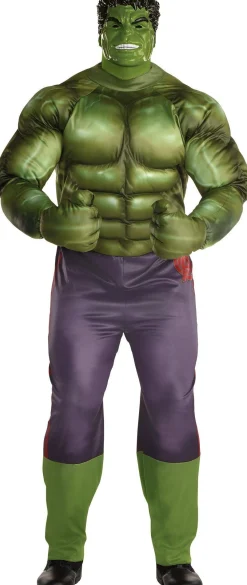 Cheap Adult Hulk Plus Size Muscle Costume - Marvel Men Superhero