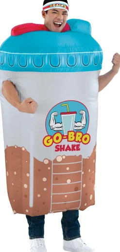 Hot Adult Inflatable Go-Bro Protein Shake Costume Men Funny