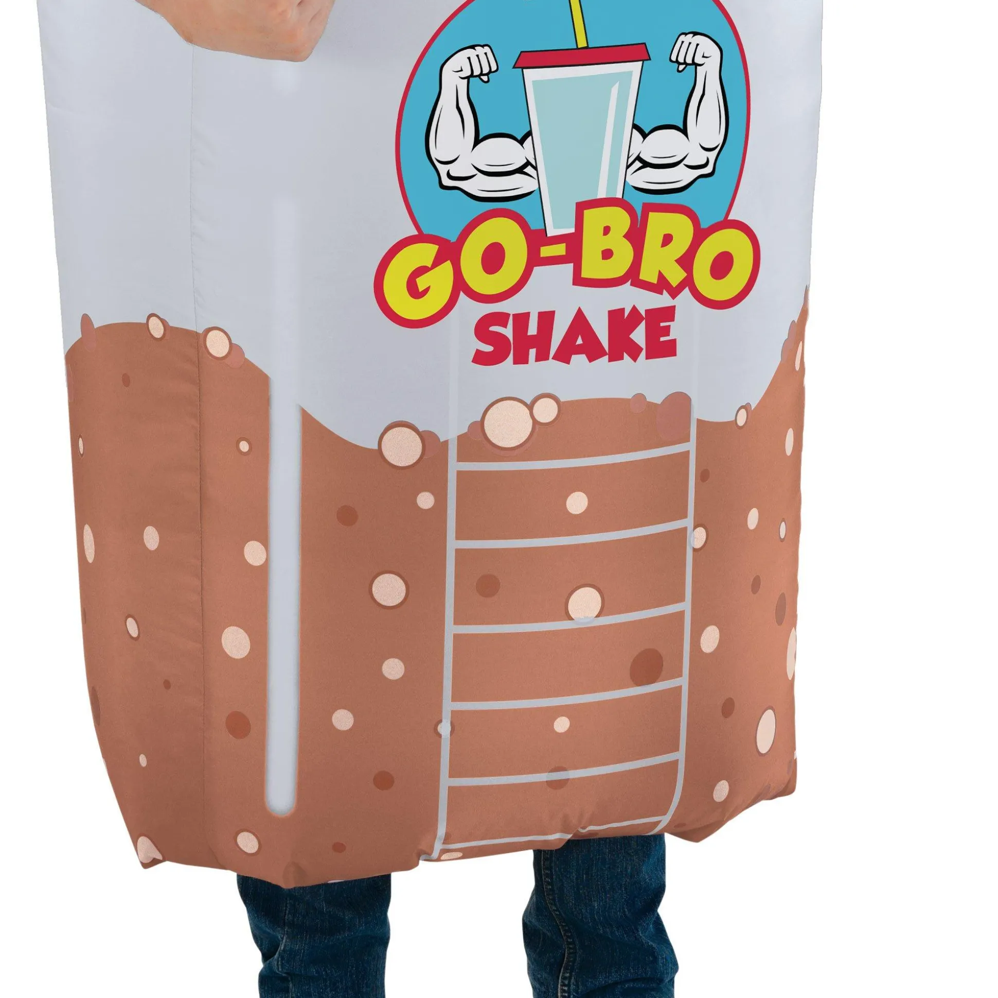 Hot Adult Inflatable Go-Bro Protein Shake Costume Men Funny