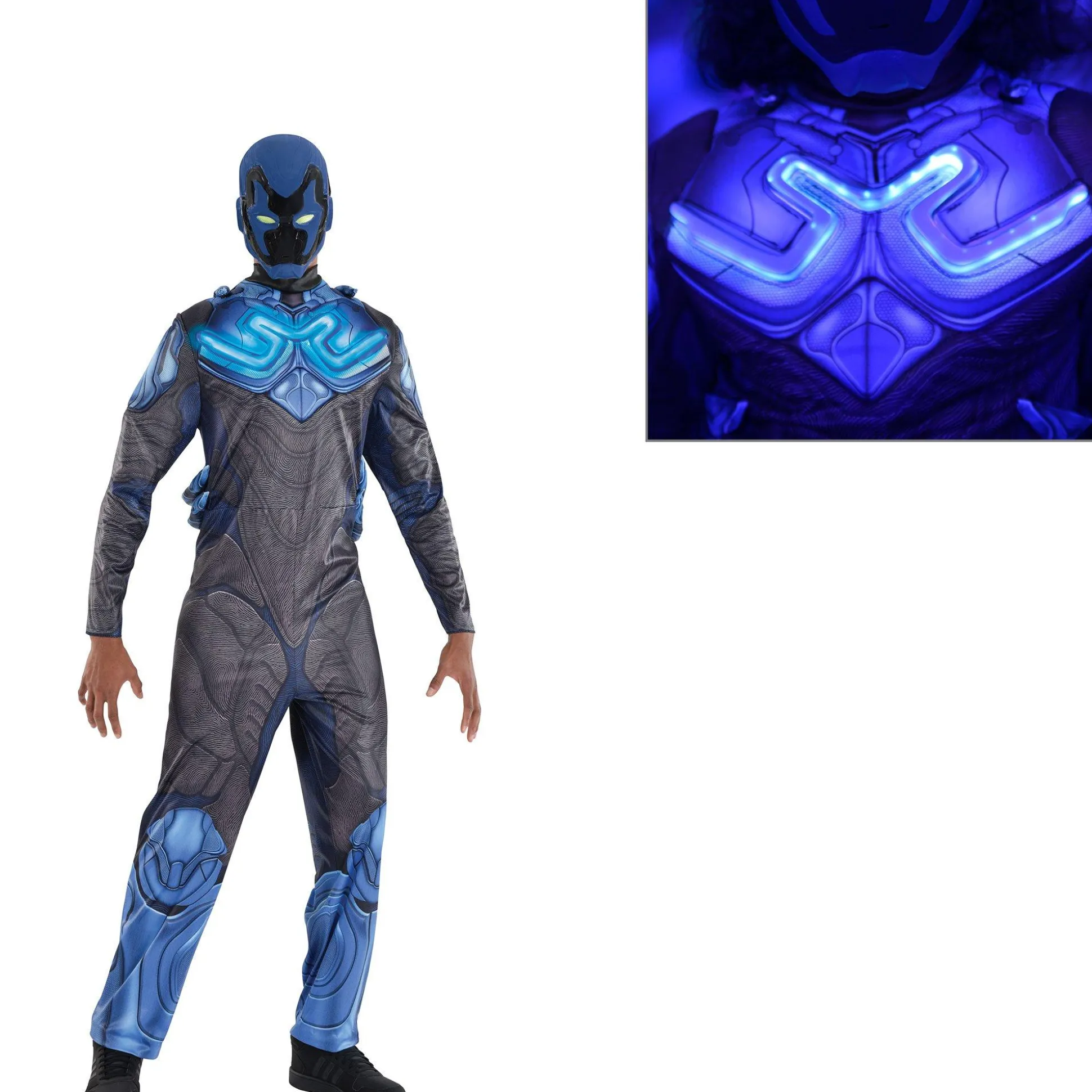 Party City Adult Light-Up Blue Beetle Costume - Dc Blue Beetle Movie|Men Superhero