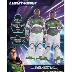 New Adult Light-Up Buzz Lightyear Space Ranger Alpha Plus Size Costume - Lightyear Plus Size Costumes