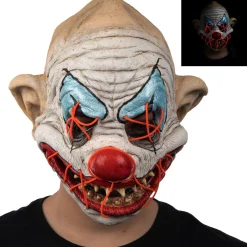Online Adult Light-Up Creepy Clown Latex Mask Scary