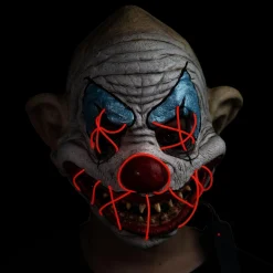 Online Adult Light-Up Creepy Clown Latex Mask Scary