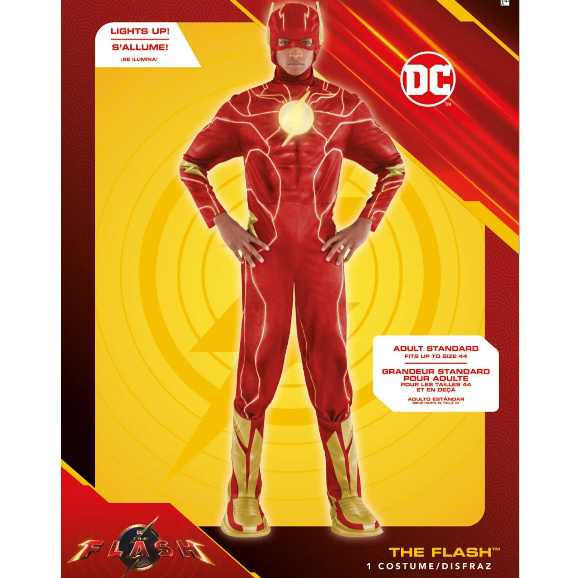 Flash Sale Adult Light-Up The Flash Costume - Dc Men Superhero