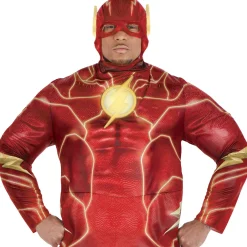 Cheap Adult Light-Up The Flash Plus Size Costume - Dc Men Superhero