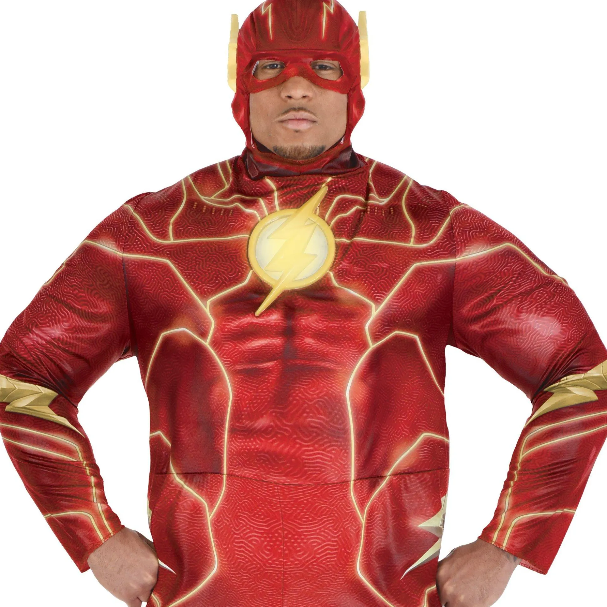 Cheap Adult Light-Up The Flash Plus Size Costume - Dc Men Superhero