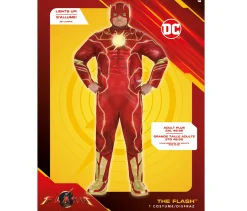 Cheap Adult Light-Up The Flash Plus Size Costume - Dc Men Superhero