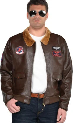 Discount Adult Maverick Bomber Jacket Plus Size - Top Gun 2 Plus Size Costumes