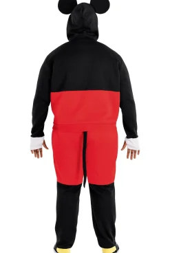 Cheap Adult Mickey Mouse Plus Size Sweatsuit Costume - Disney Plus Size Costumes