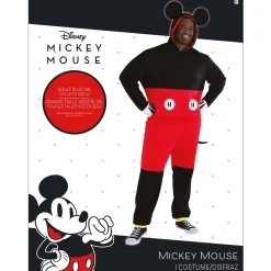 Cheap Adult Mickey Mouse Plus Size Sweatsuit Costume - Disney Plus Size Costumes