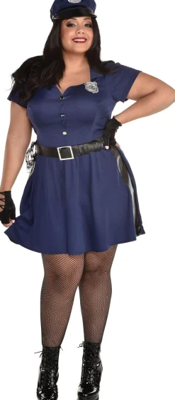 Cheap Adult Miranda Rights Cop Costume - Plus Size Women Sexy