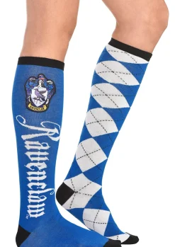 Hot Adult Mismatched Ravenclaw Knee-High Socks - Harry Potter Tights