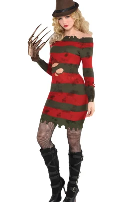 Clearance Adult Miss Krueger Costume - A Nightmare On Elm Street Women Scary