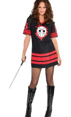 Cheap Adult Miss Voorhees Costume - Friday The 13Th Women Scary