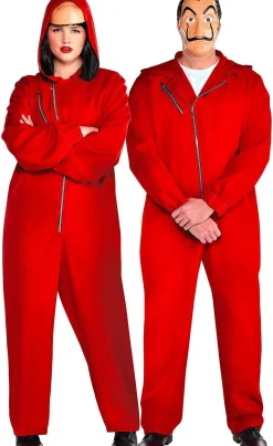 Clearance Adult Money Heist Costume Plus Size Couples' Costumes