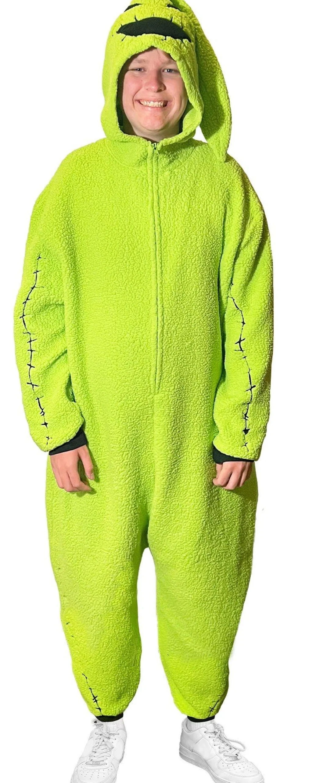 Party City Adult Oogie Boogie One Piece Zipster Costume - The Nightmare Before Christmas|Women Disney
