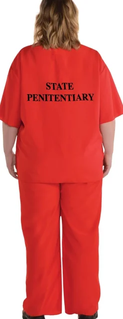 Store Adult Orange Prisoner Plus Size Costume Couples' Costumes