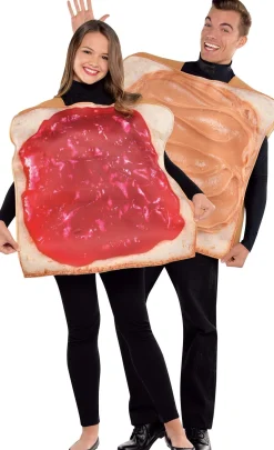 Party City Adult Peanut Butter & Jelly Costume Classic|Women Funny