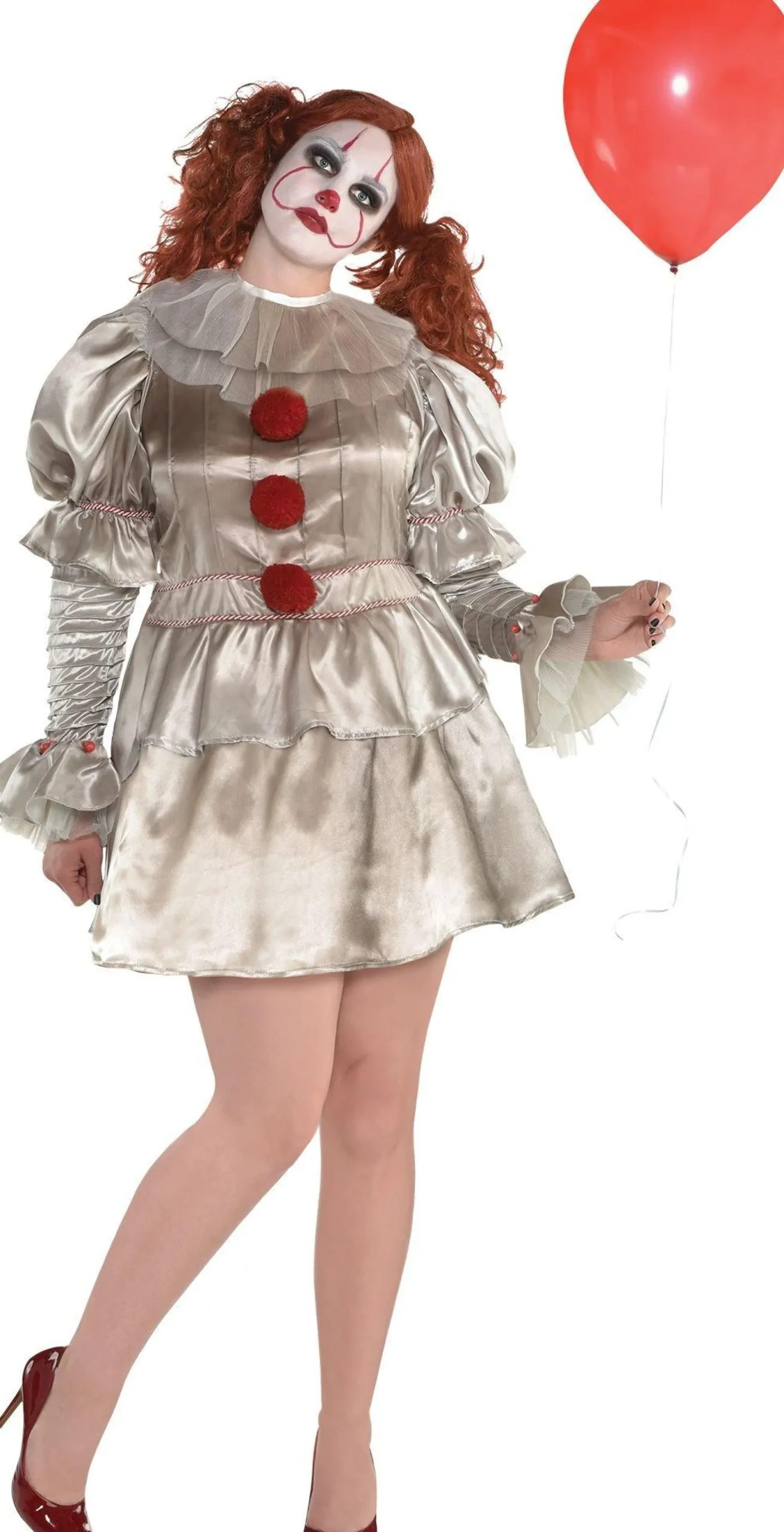 Party City Adult Pennywise Plus Size Costume - It|Women Scary