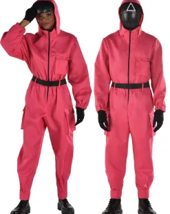 Party City Adult Pink Soldier Guard Costume - Netflix Squid Game| Couples' Costumes
